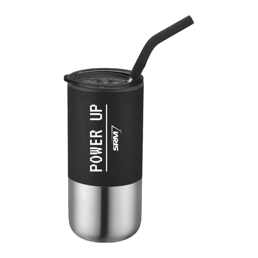 SRM Retro Black Tumbler with Straw